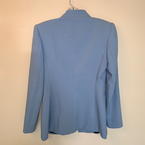 Zara Bloggers Fav Lapelless Fitted Blazer Blue M - Picture 3 of 16